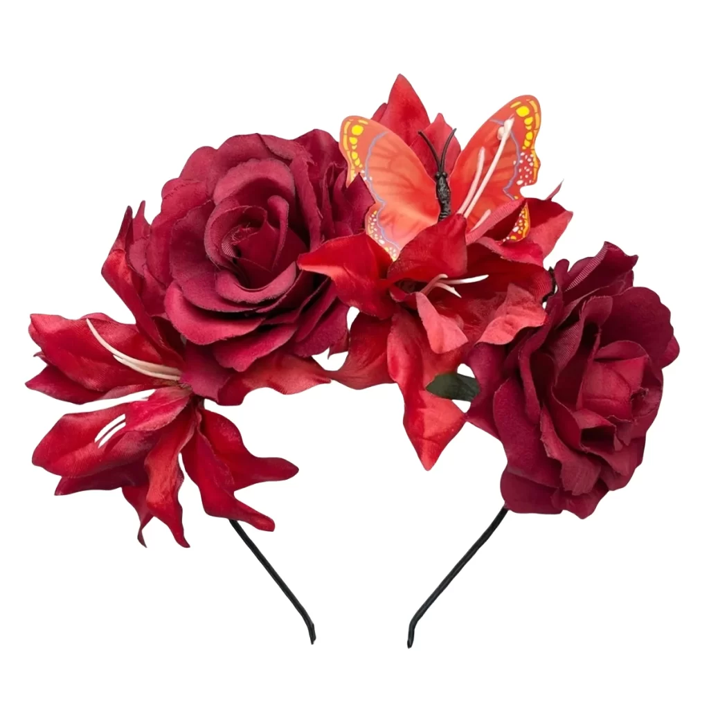 Lily & Butterfly Flower Crown