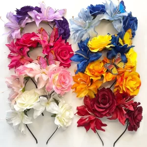 Lily & Butterfly Flower Crown