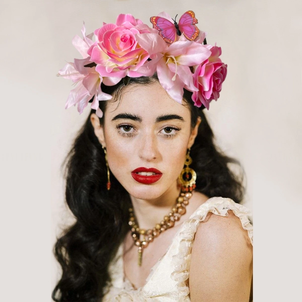 Lily & Butterfly Flower Crown - Image 4