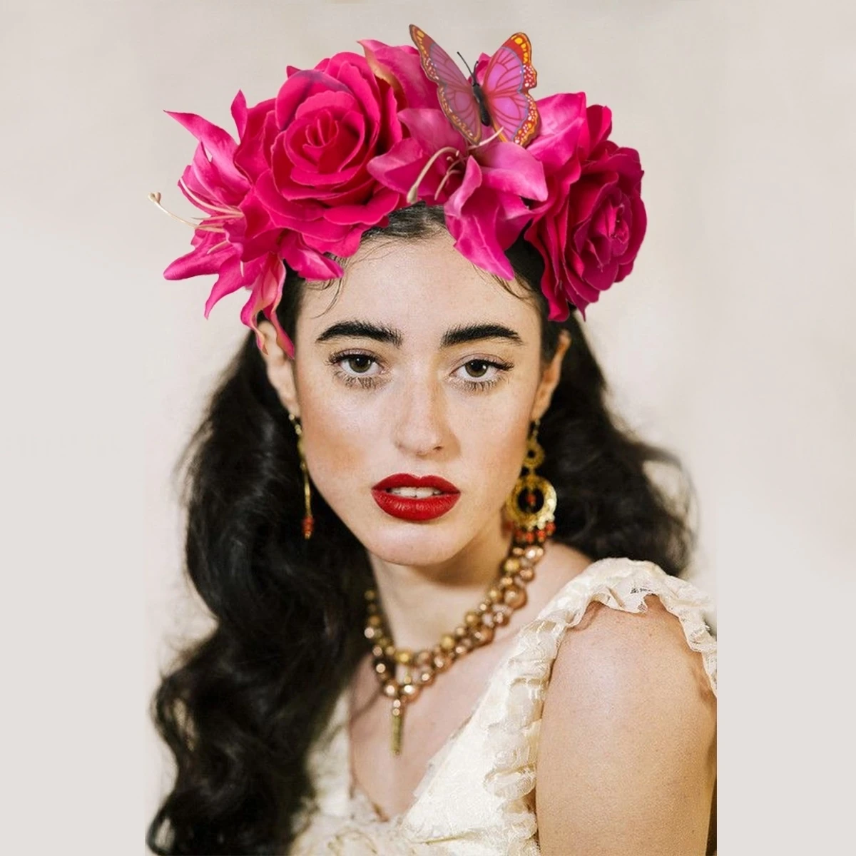 Lily & Butterfly Flower Crown - Image 5
