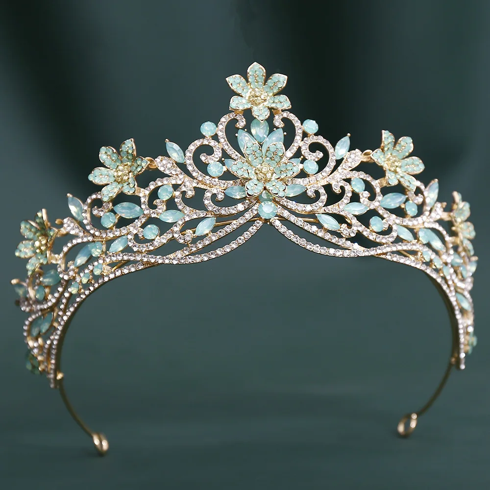 Baroque Crystal Flower Crown