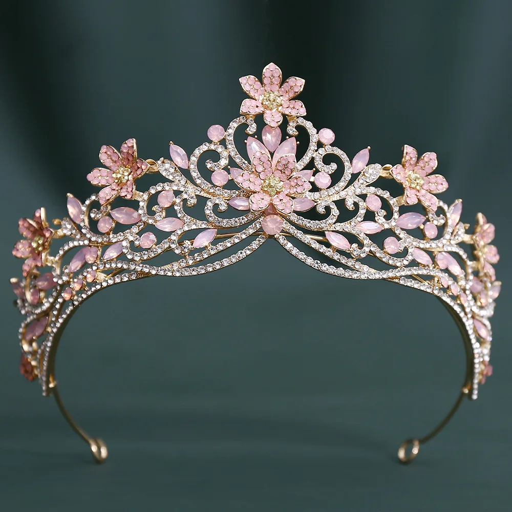 Baroque Crystal Flower Crown
