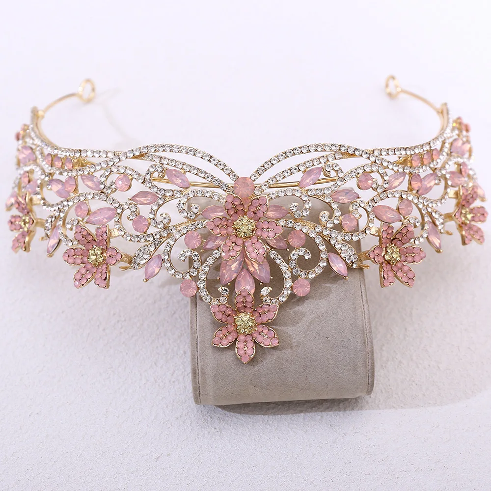 Baroque Crystal Flower Crown - Image 6