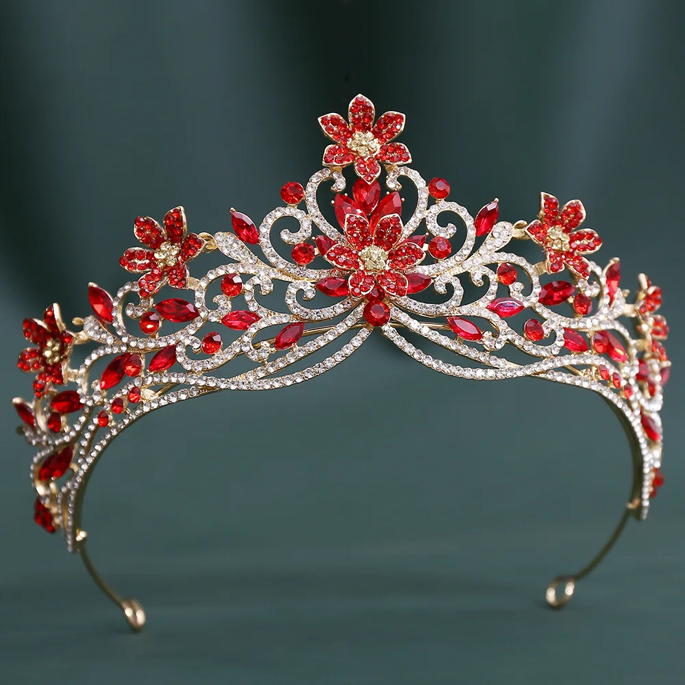 Baroque Crystal Flower Crown - Image 3