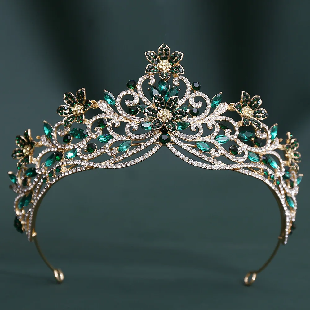 Baroque Crystal Flower Crown