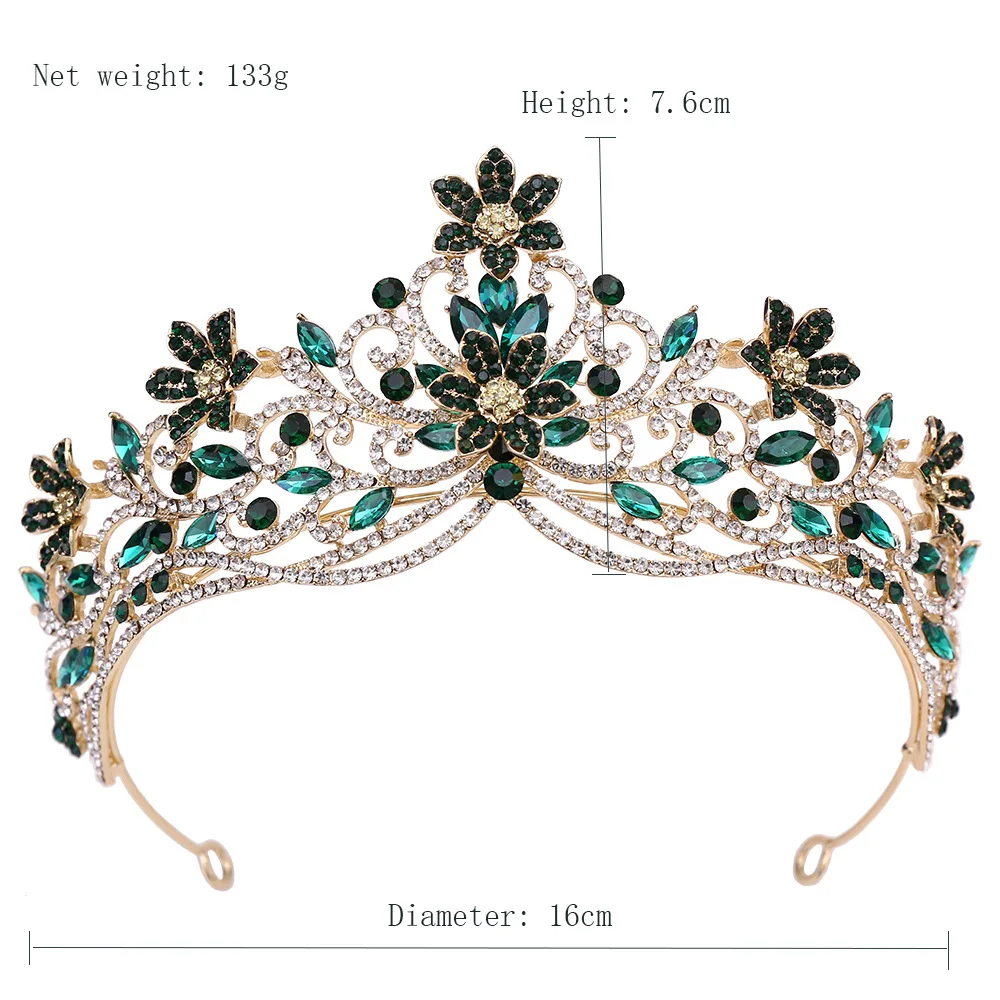 Baroque Crystal Flower Crown