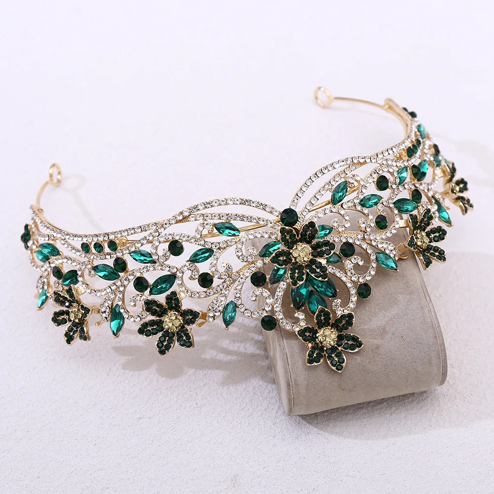 Baroque Crystal Flower Crown - Image 4