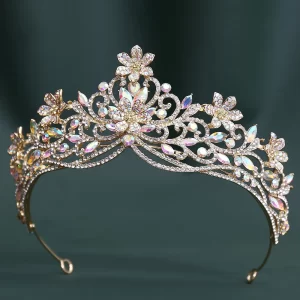 Baroque Crystal Flower Crown