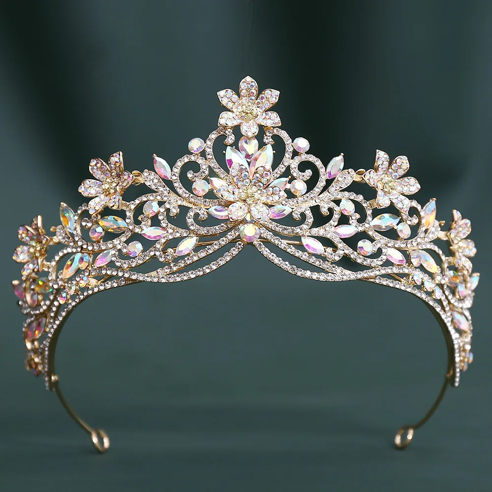 Baroque Crystal Flower Crown