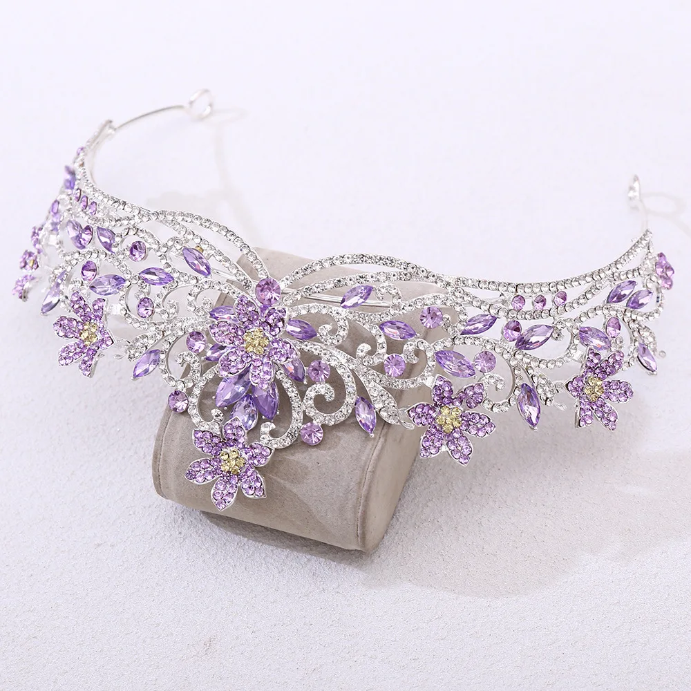Baroque Crystal Flower Crown - Image 5