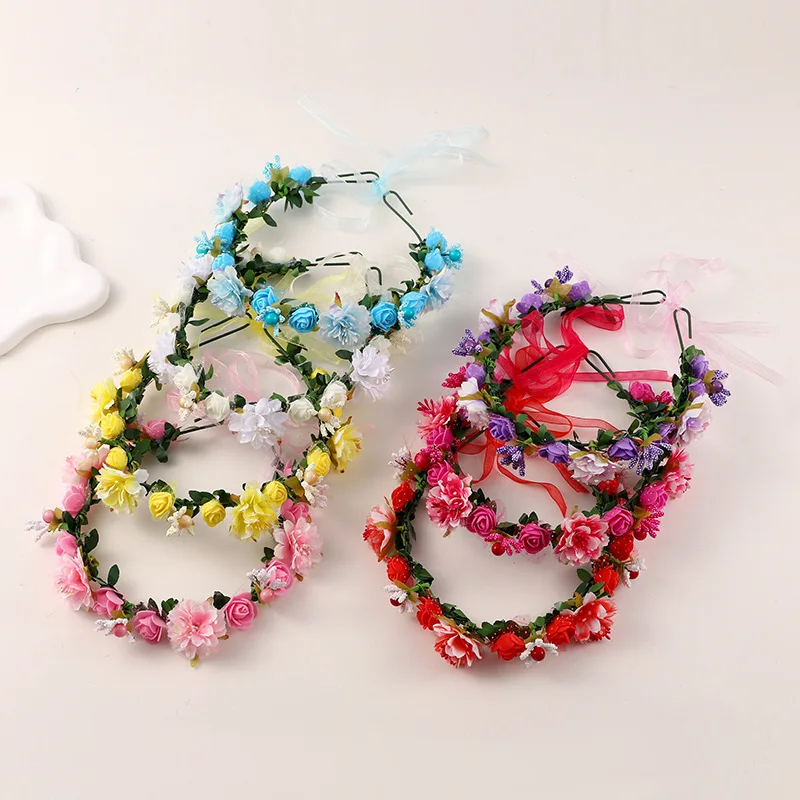 Handwoven Flower Wreath Crown - Image 3