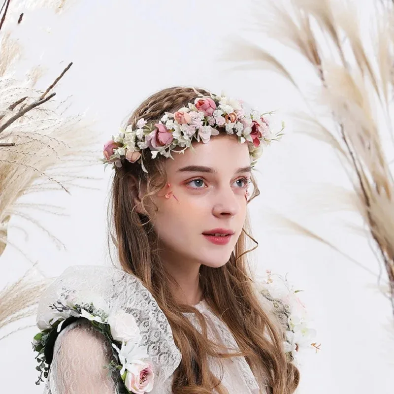 Handwoven Flower Wreath Crown - Image 4