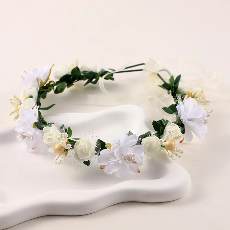 Handwoven Flower Wreath Crown - Image 6