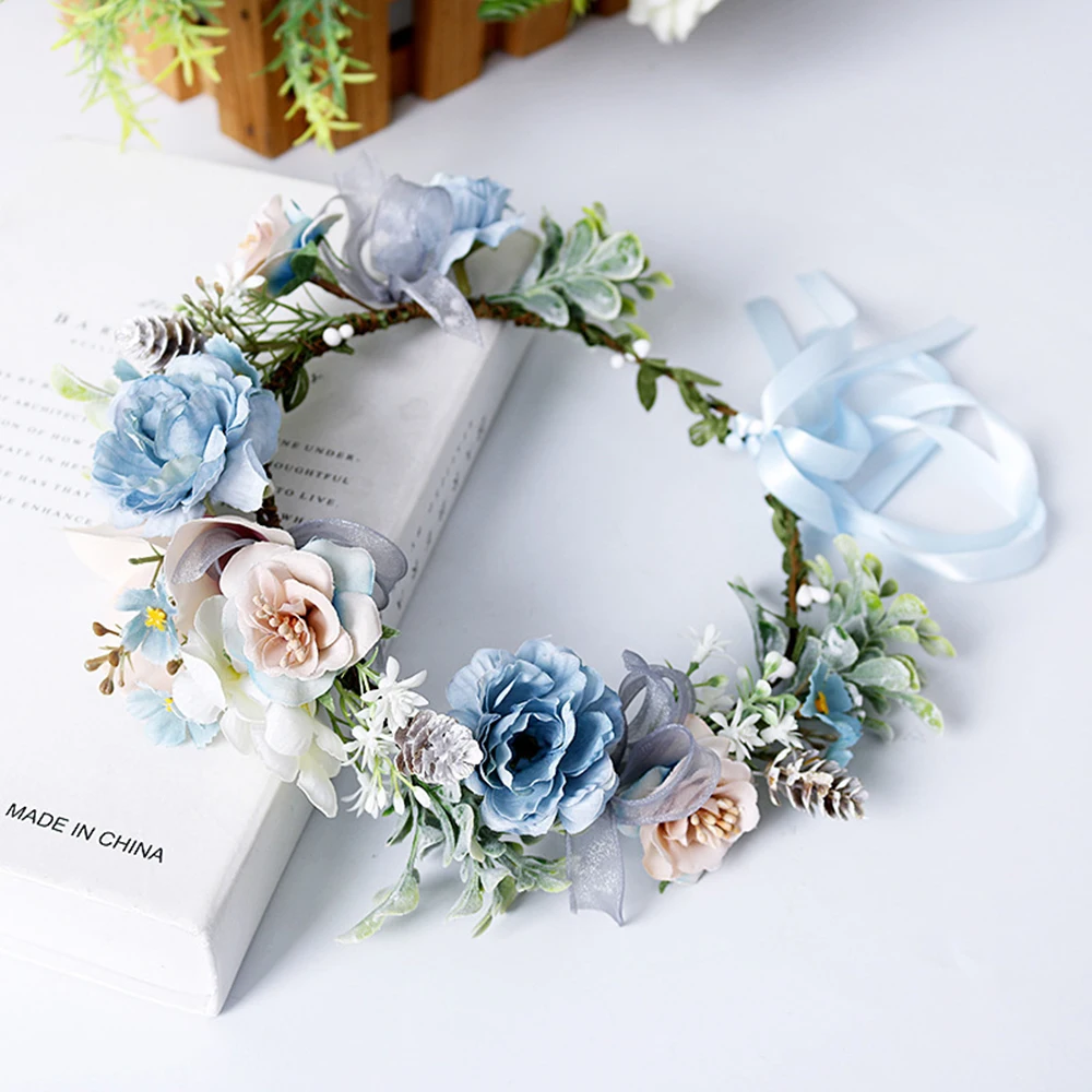Handwoven Flower Wreath Crown - Image 5