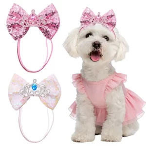 Shimmer Dog Bow Set