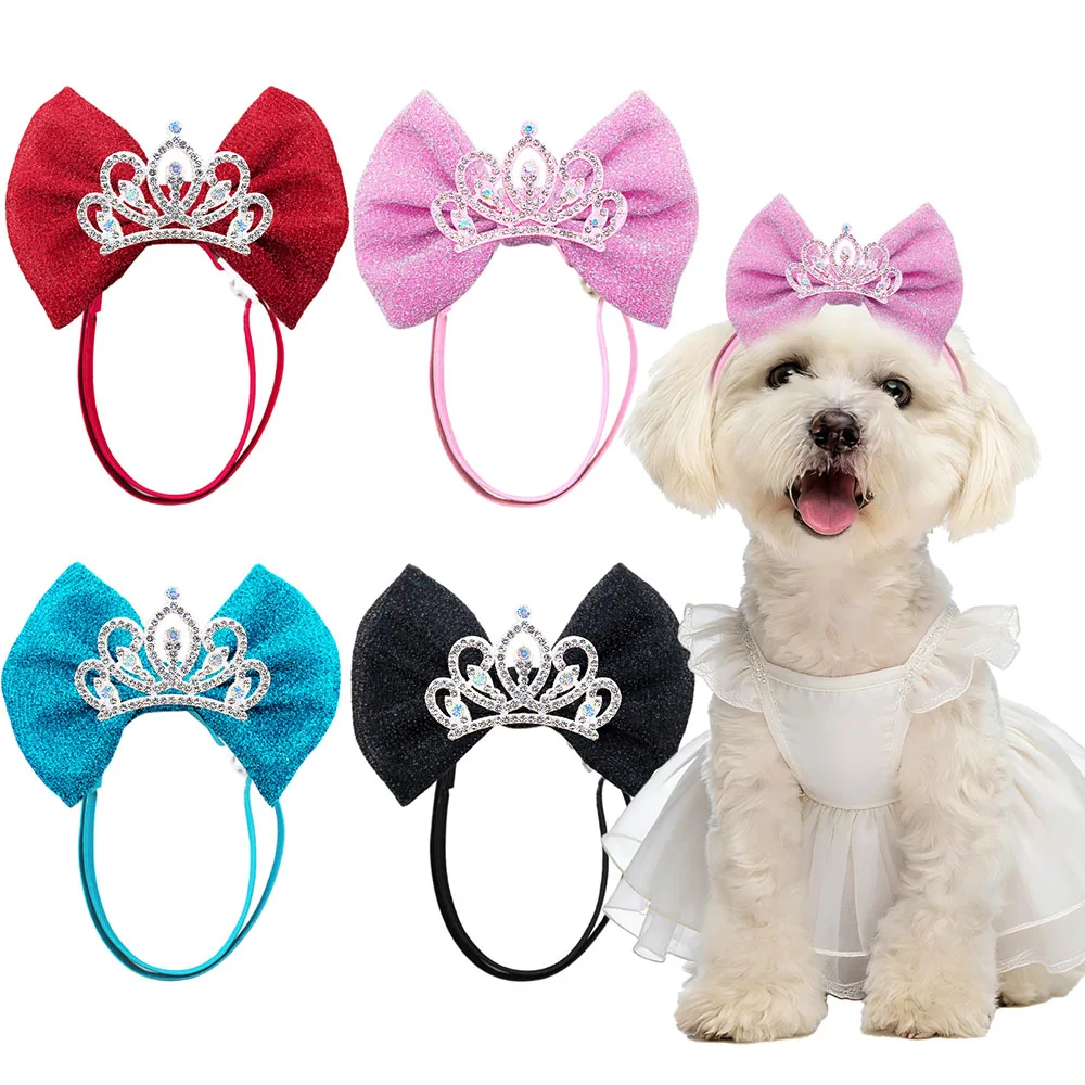 Diamond Sparkle Dog Bow