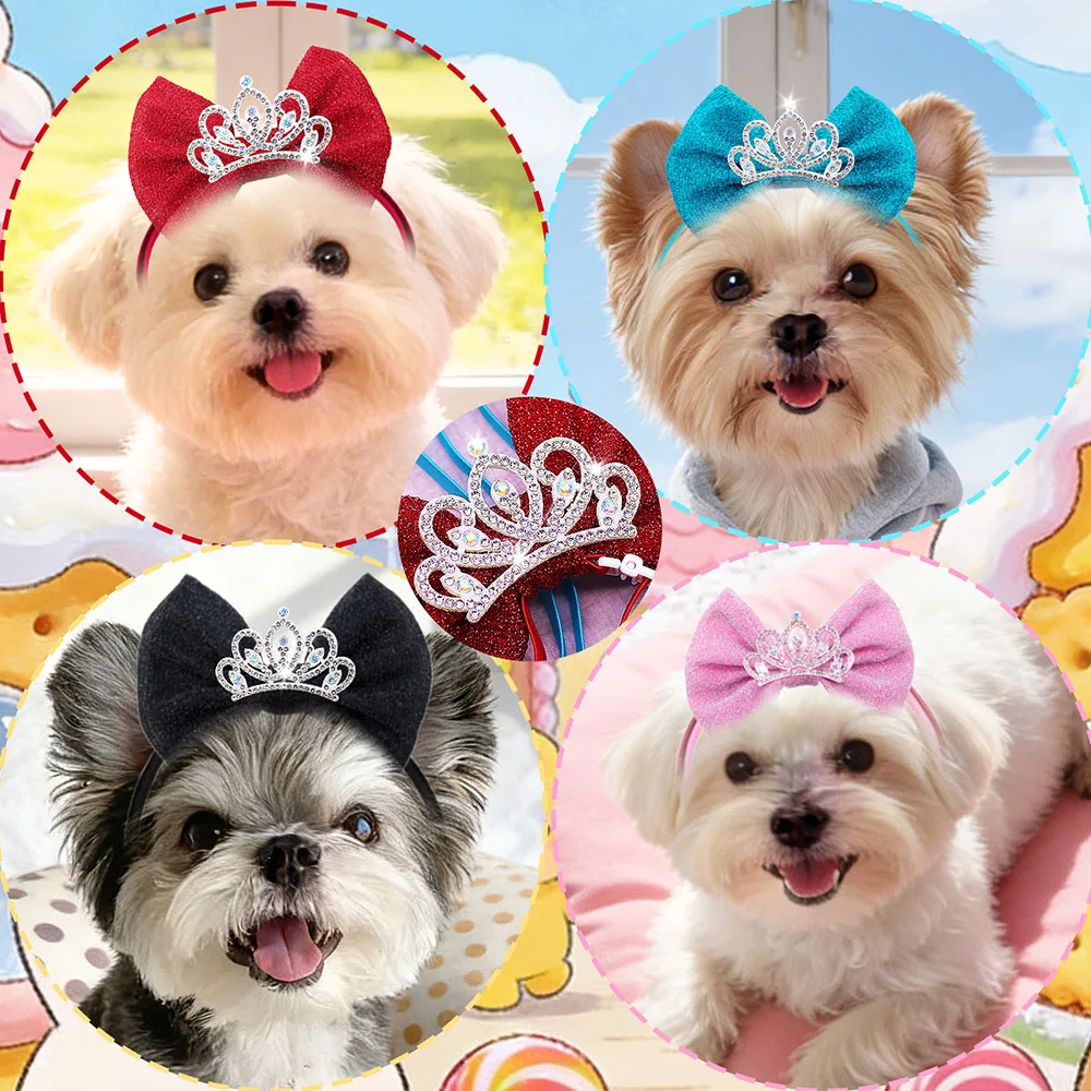 Diamond Sparkle Dog Bow - Image 2