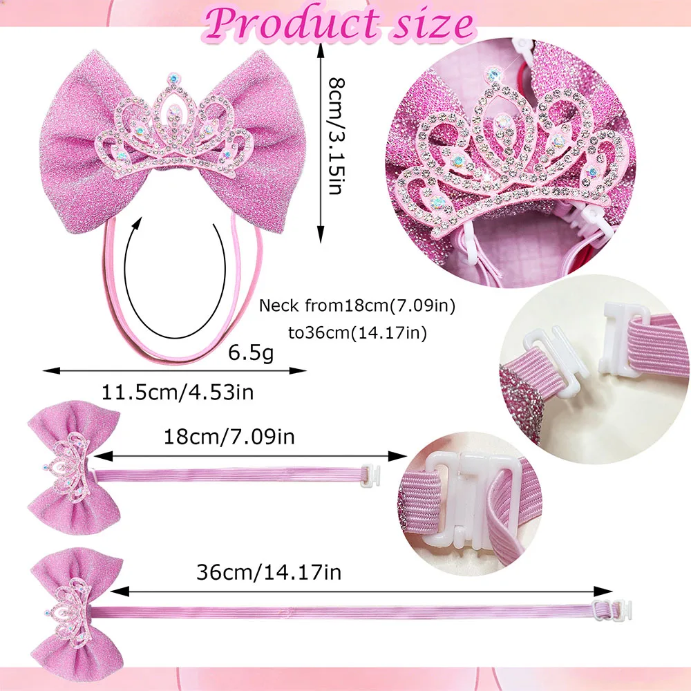 Diamond Sparkle Dog Bow - Image 3