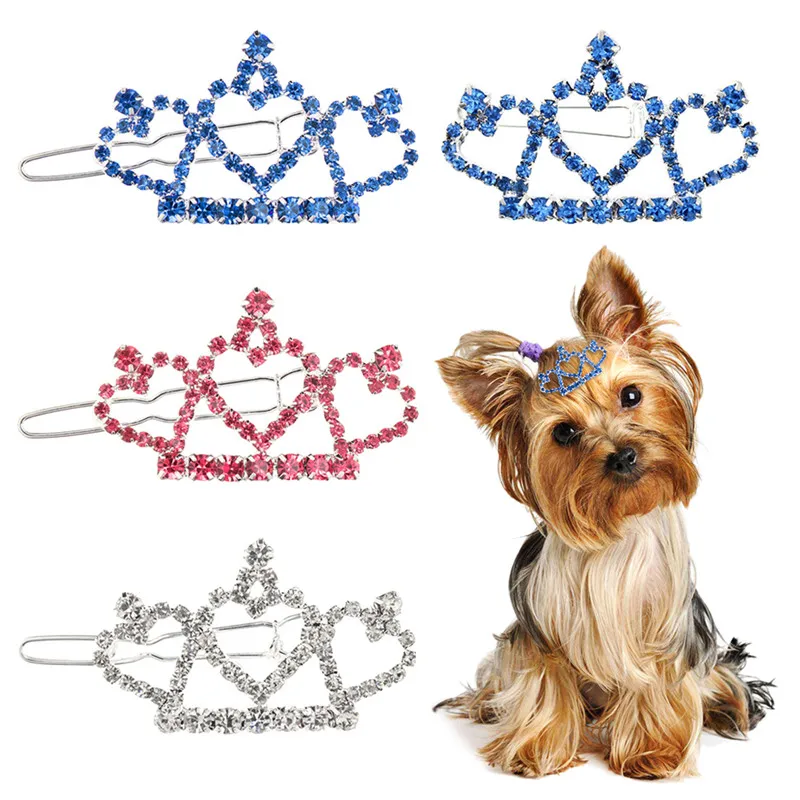 Sparkle Crystal Pet Crown Clip - Image 2