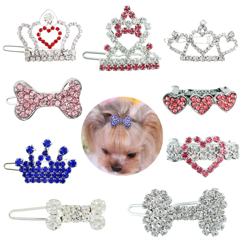 Sparkle Crystal Pet Crown Clip